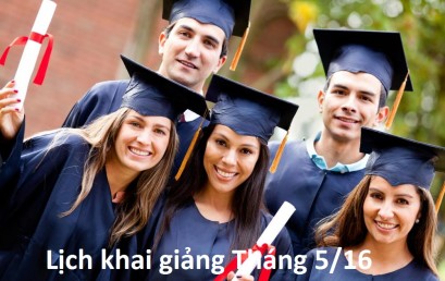 Lịch khai giảng tháng 5/2016