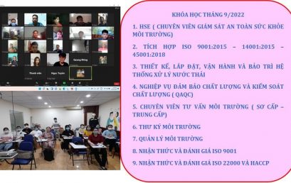 LỊCH KHAI GIẢNG THÁNG 09/2022 (Giảm 10-30% học phí)