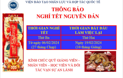 THÔNG BÁO LỊCH NGHỈ TẾT NGUYÊN ĐÁN 2024